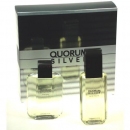 Antonio Puig Quorum Silver EdT dárková sada pánská - Edt 100ml + 100ml voda po holení